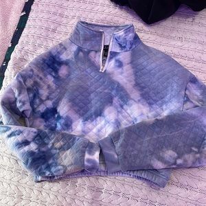 justify tie dye crop sweater